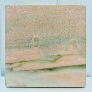 Vintage Ralph Hotson “ Swans”   Marble Scilpture